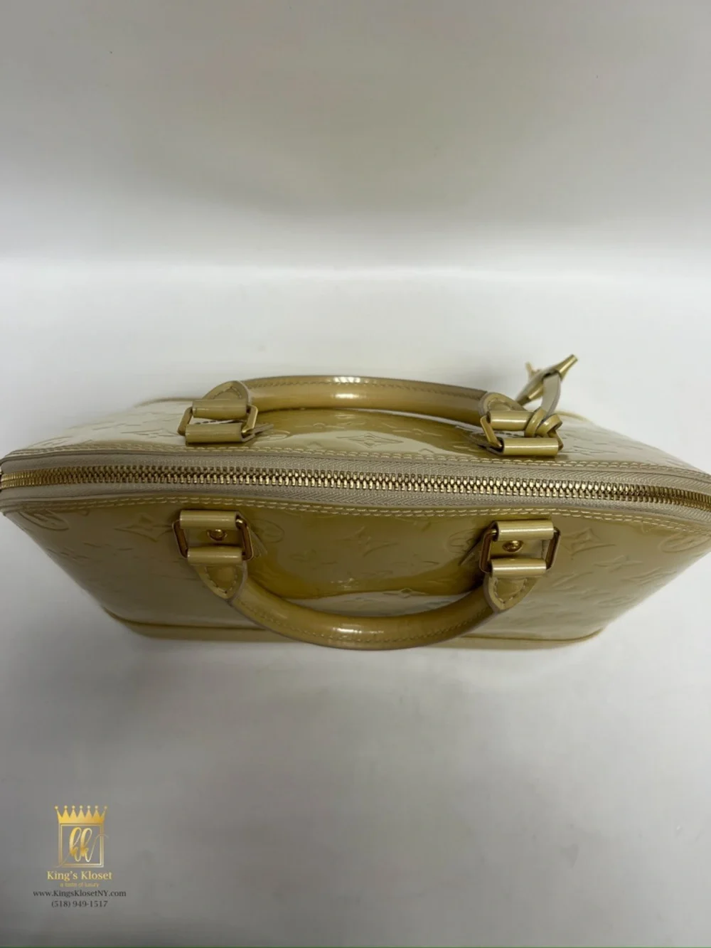 Louis Vuitton Olive Patent Vernis Alma Satchel - Picture 7 of 14